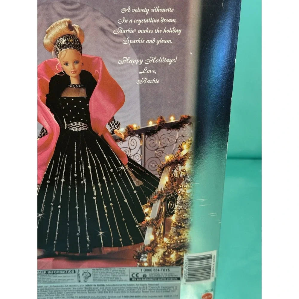 Brand New Vintage‎ 1998 Happy Holidays Barbie Collectible Pink Black Rare